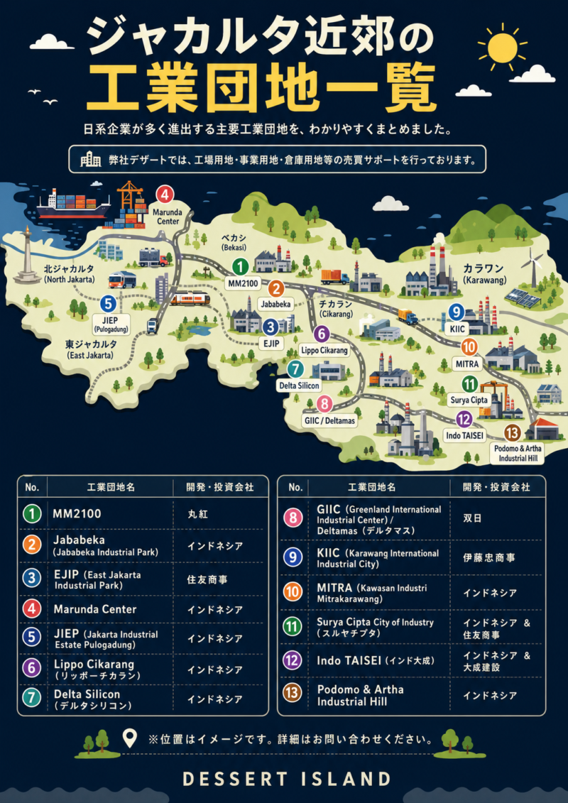 ジャカルタ近郊の工業団地について