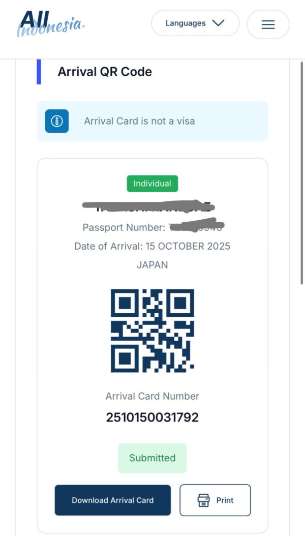 このようにQRコードが発行されます。
