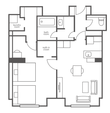 エクゼクティブ 80sqm 間取り図