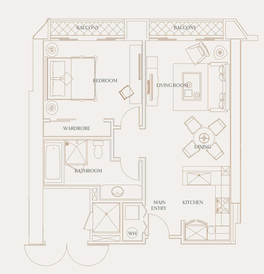1bed Floor Plan