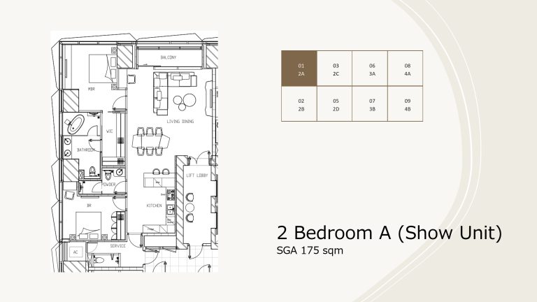 Two Sudirman 2 Bedroom 175sqm 間取り図