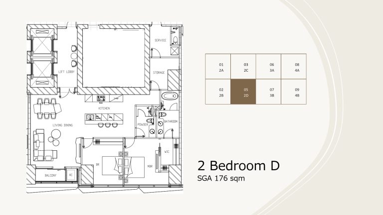 Two Sudirman 2 Bedroom 176sqm 間取り図