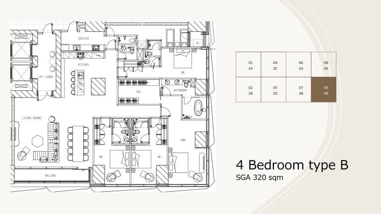 Two Sudirman 4 Bedroom 320sqm 間取り図