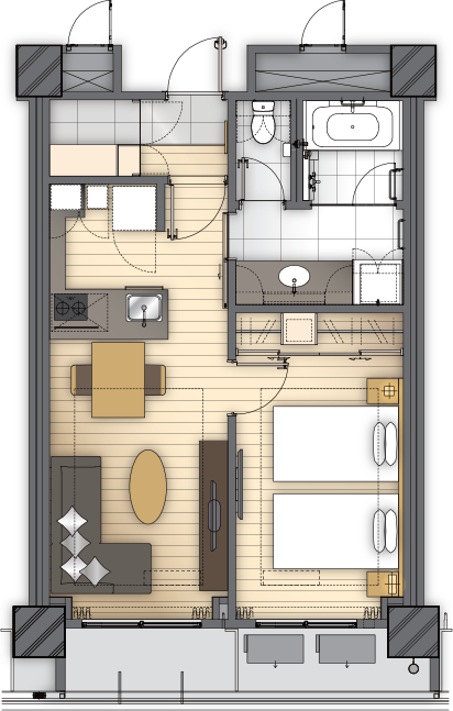 AXIA Room J 62sqm Floor Plan