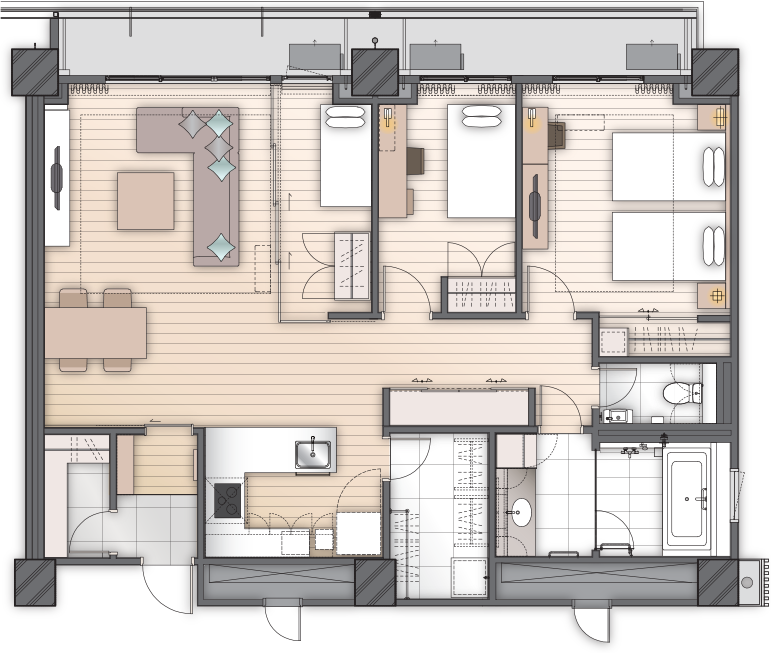 AXIA Room H 122sqm Floor Plan