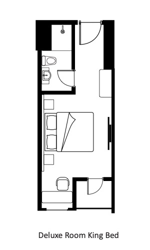 Deluxe Room King Bed 間取り図