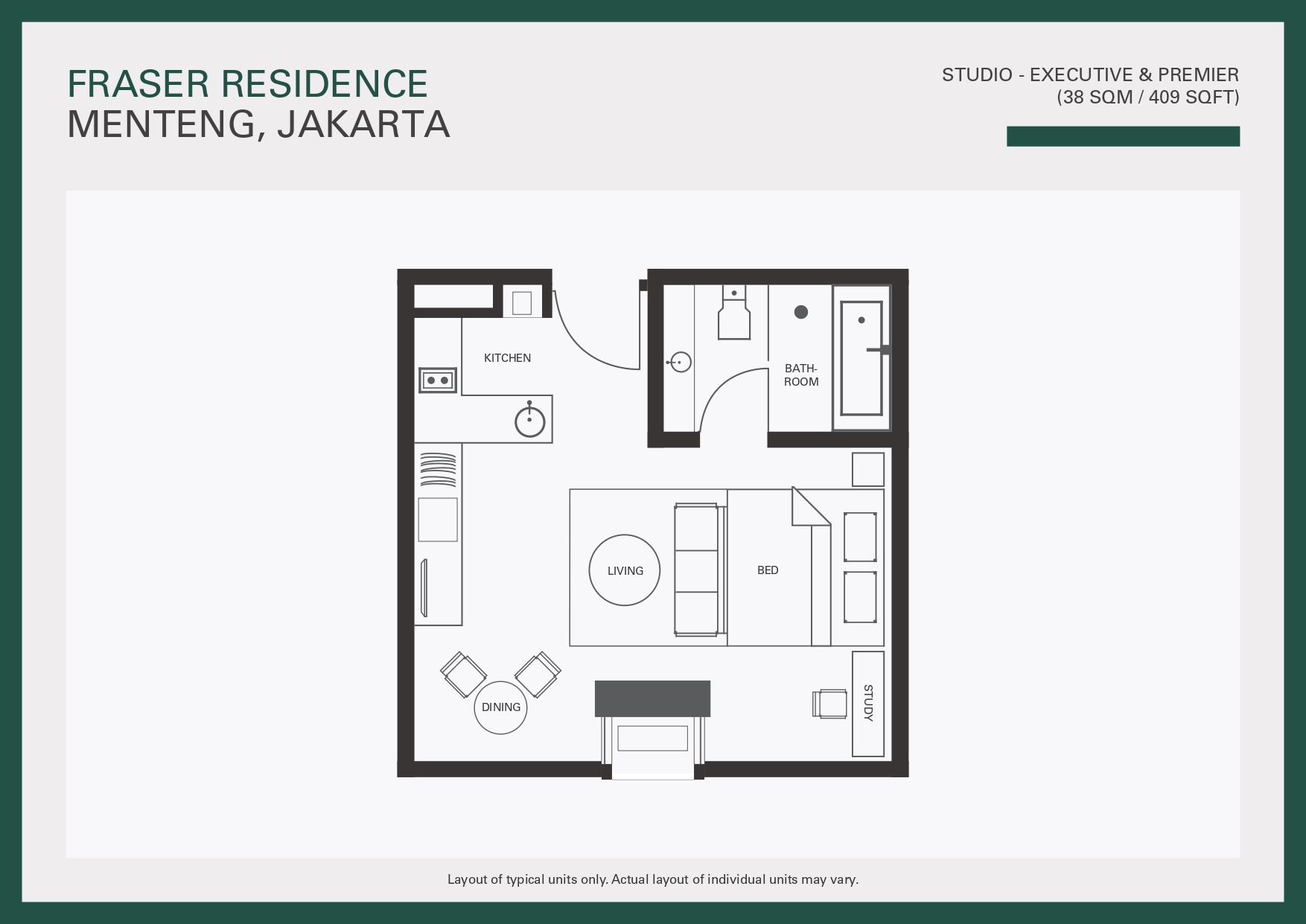 Studio 38sqm 間取り図
