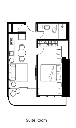Suite Room 間取り図