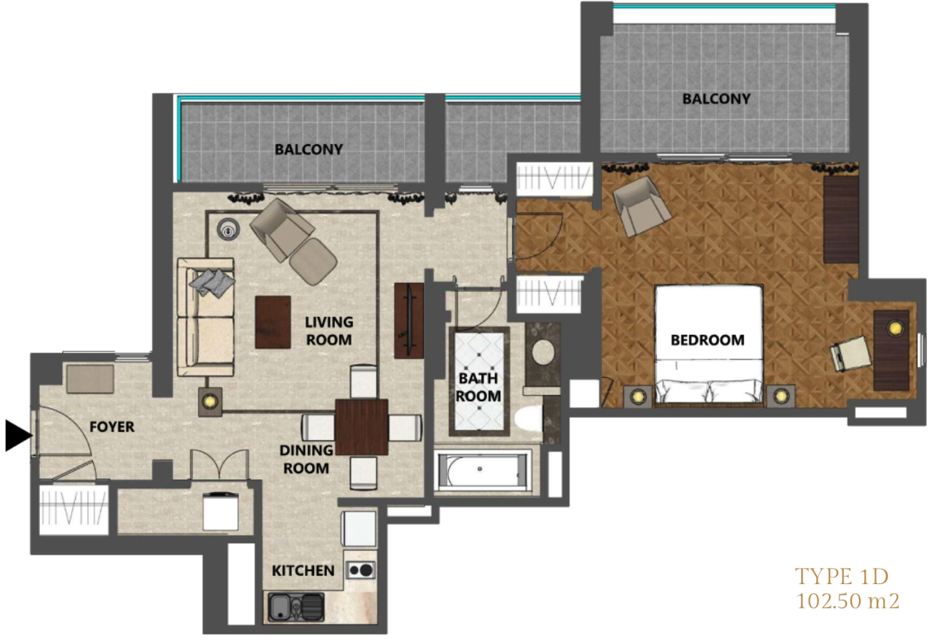 Plaza Senayan Apartment Tower A Floor Plan 4