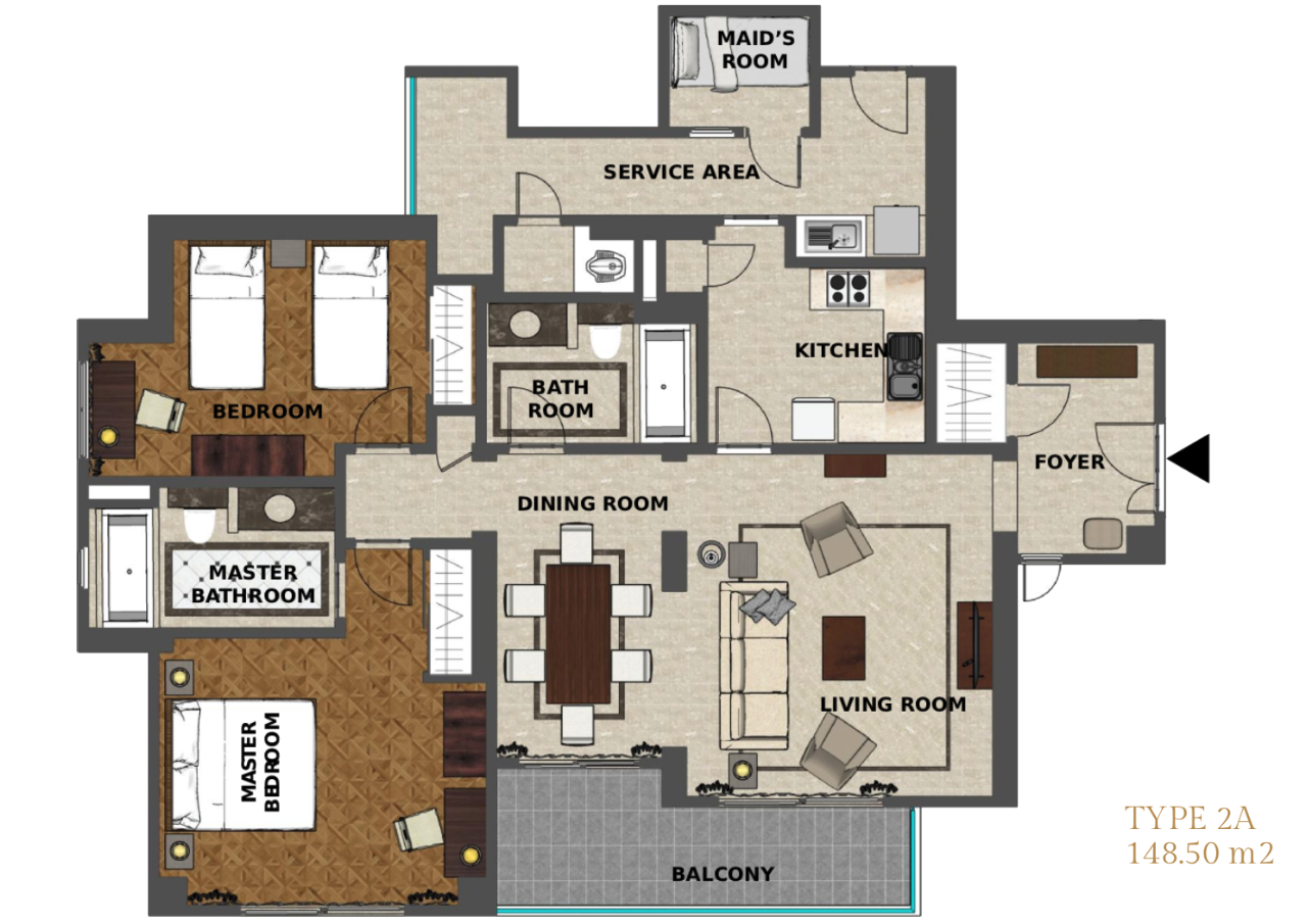 Plaza Senayan Apartment Tower A Floor Plan 6