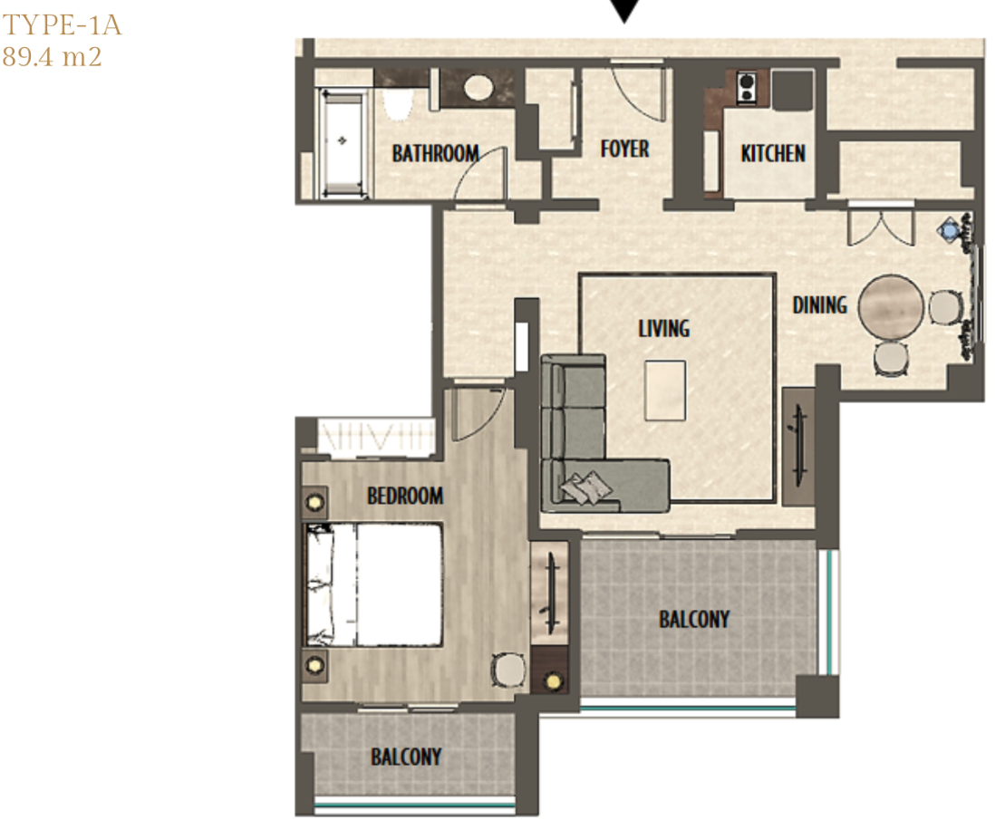 Plaza Senayan Apartment Tower B Floor Plan 1