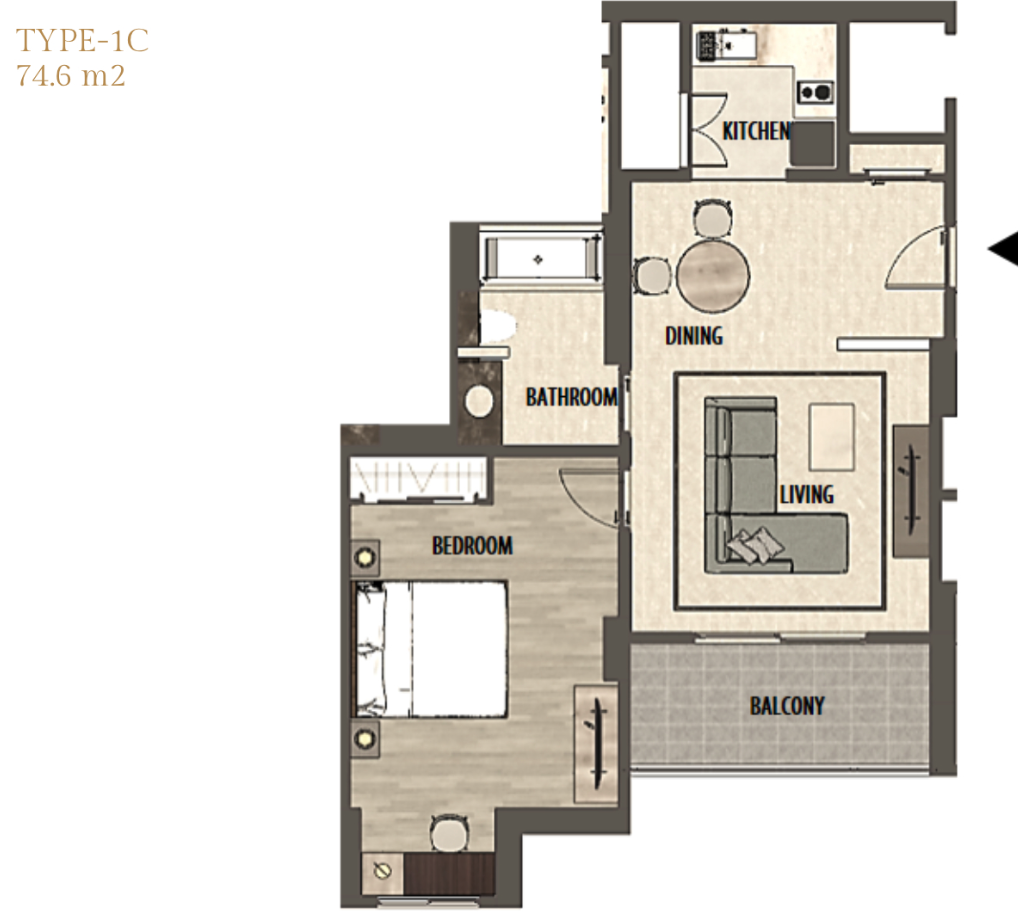 Plaza Senayan Apartment Tower B Floor Plan 3