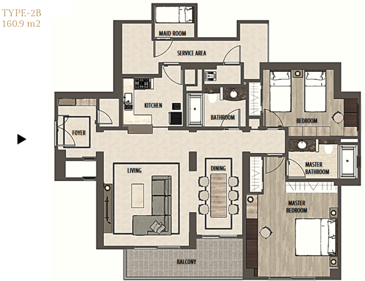 Plaza Senayan Apartment Tower B Floor Plan 7