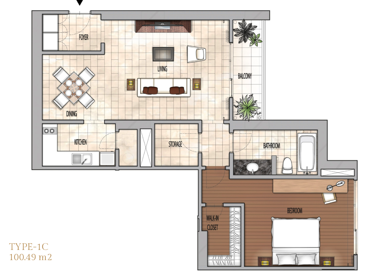 Plaza Senayan Apartment Tower C/D Floor Plan 3