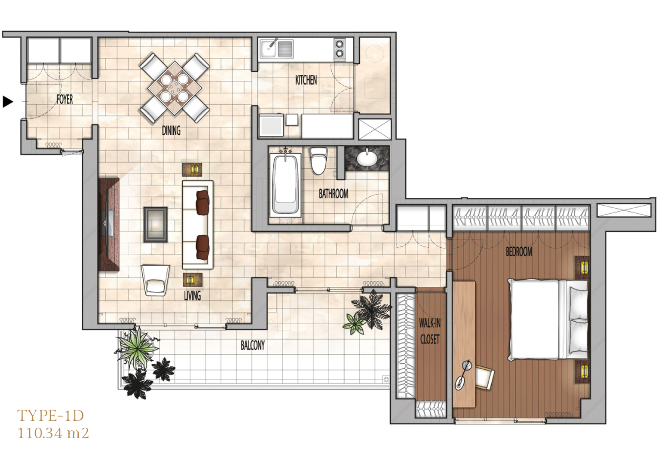 Plaza Senayan Apartment Tower C/D Floor Plan 4
