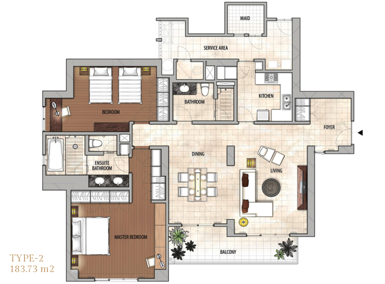 Plaza Senayan Apartment Tower C/D Floor Plan 5