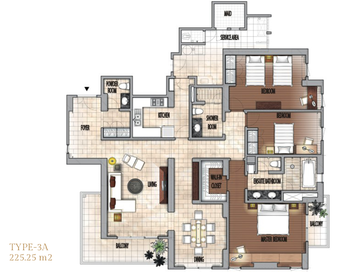 Plaza Senayan Apartment Tower C/D Floor Plan 6