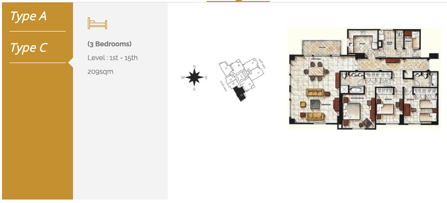 Tower 2 Lavender Floor Plan 4