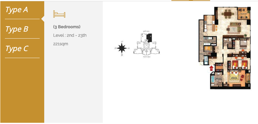 Tower 3 Orchid Floor Plan 3