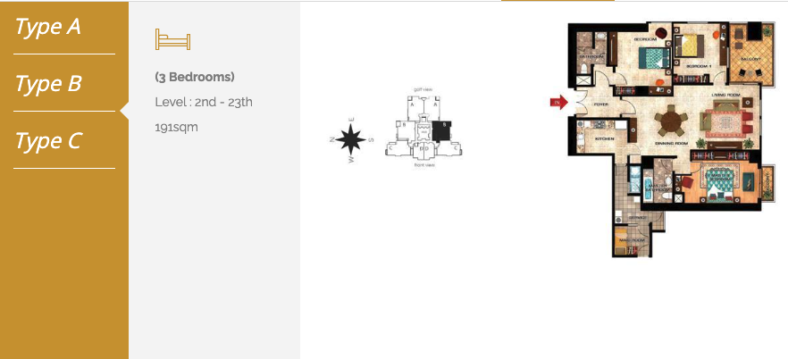 Tower 3 Orchid Floor Plan 4