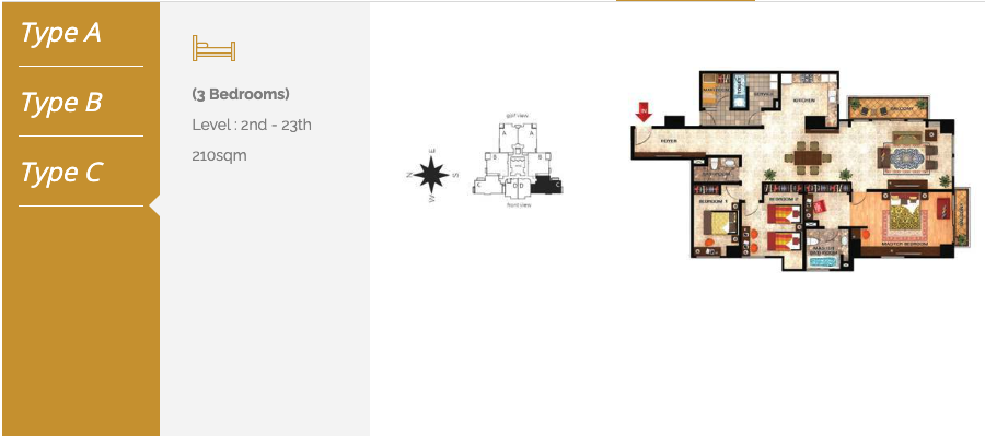 Tower 3 Orchid Floor Plan 5