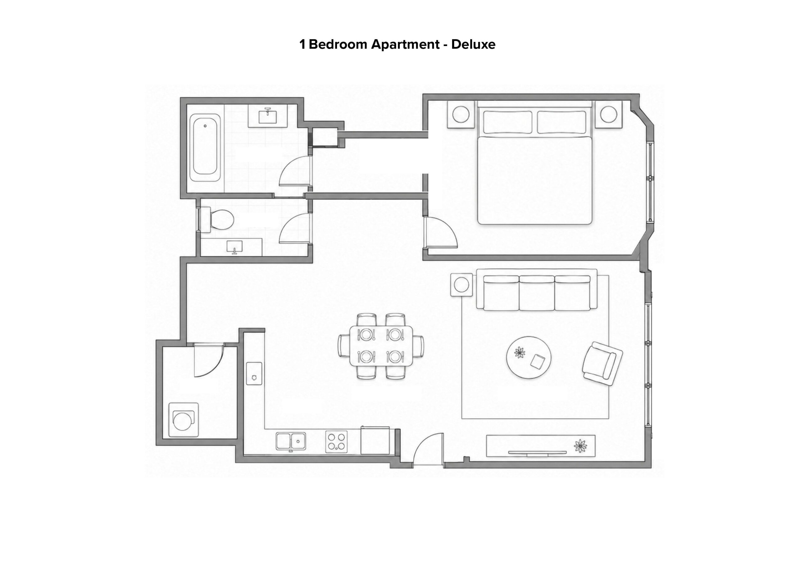 1 Bedroom Deluxe 間取り図