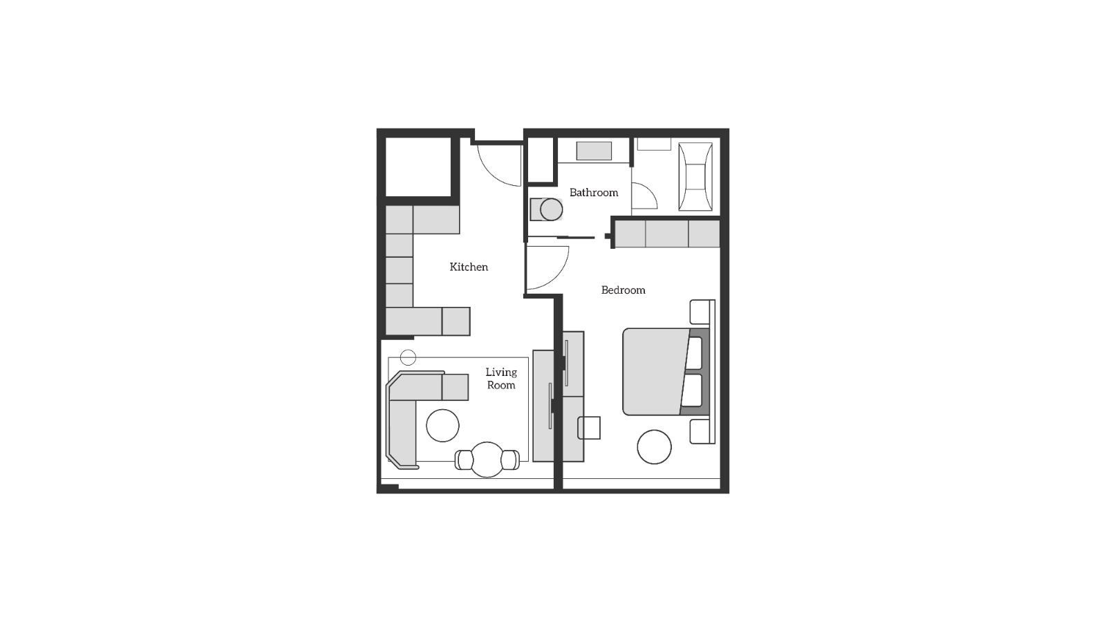 1 Bedroom 70sqm 間取り図
