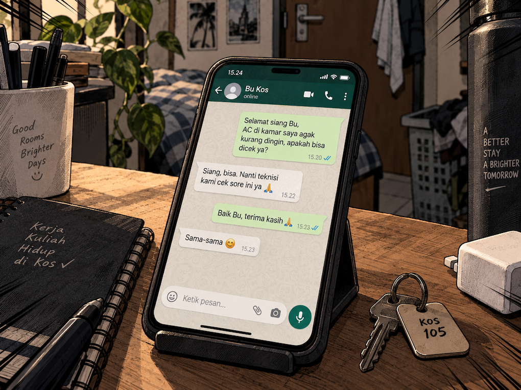 KosでのWhatsApp連絡