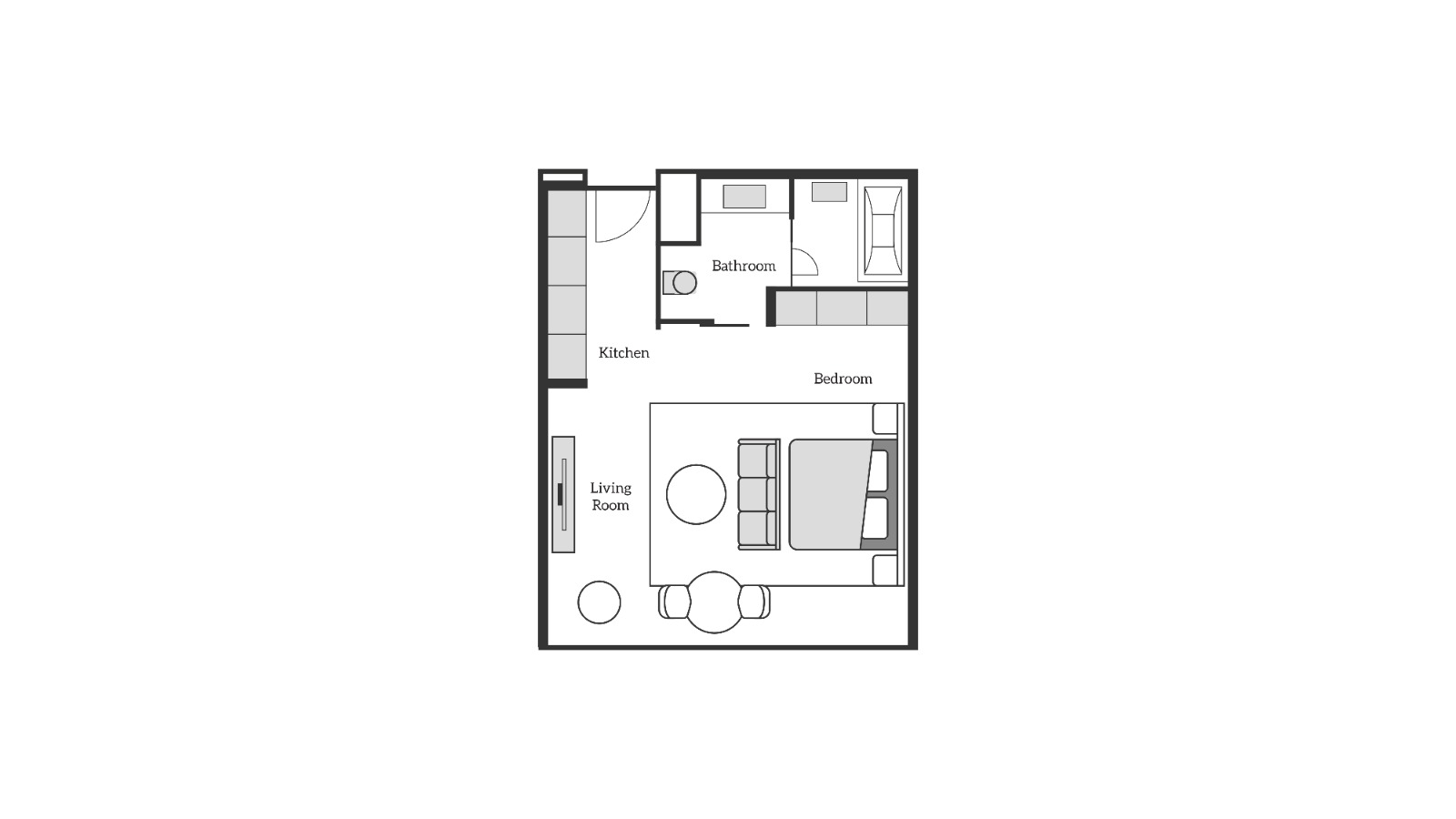 Studio 50sqm 間取り図