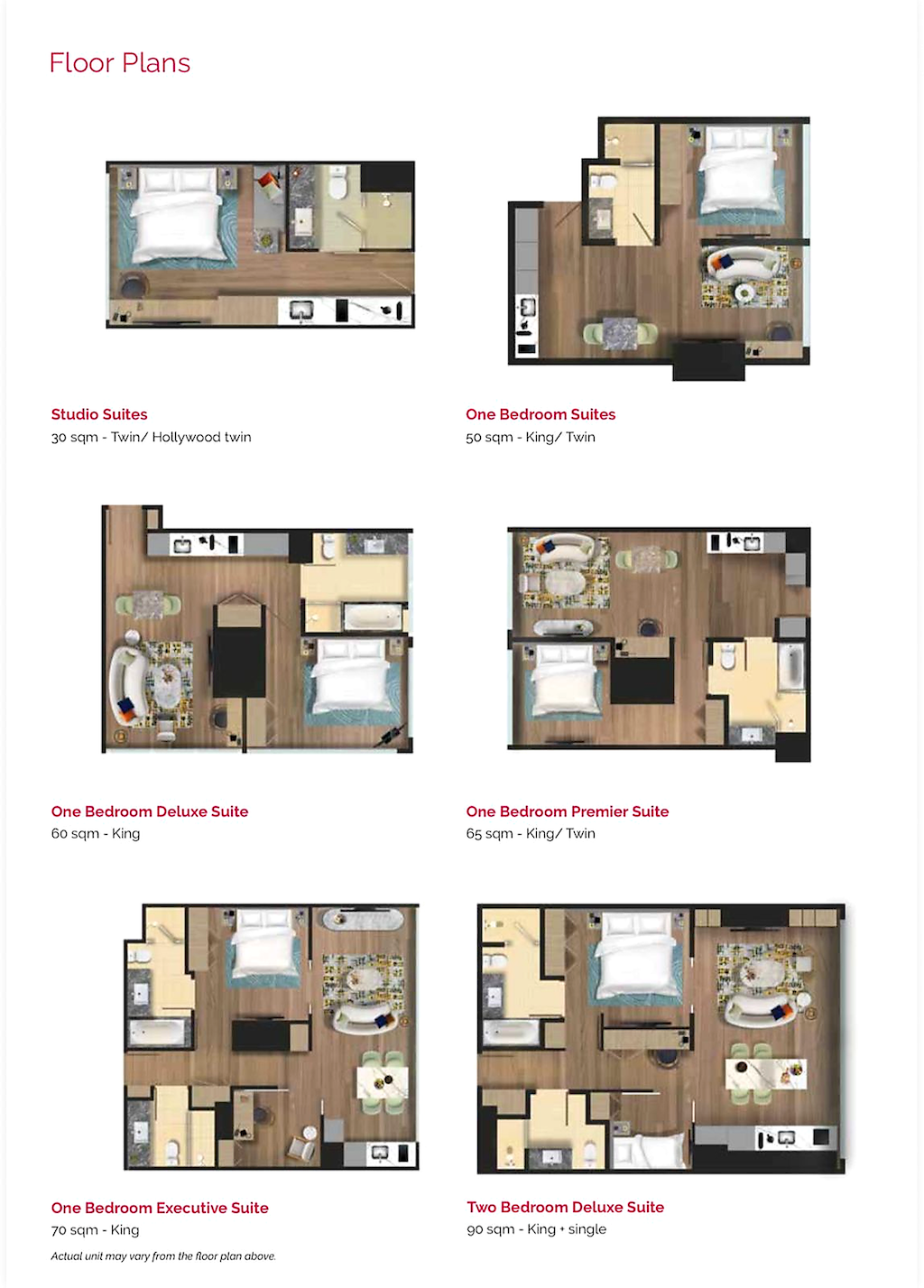 PARKROYAL Serviced Suites 間取り図