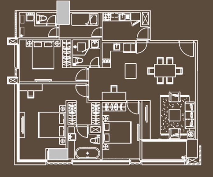 The Elements Tower Harmony 3 Bedroom Type B 141sqm 間取り図