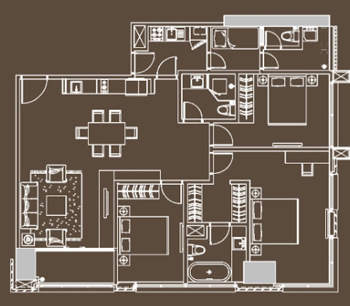 The Elements Tower Harmony 3 Bedroom Type E 139sqm 間取り図