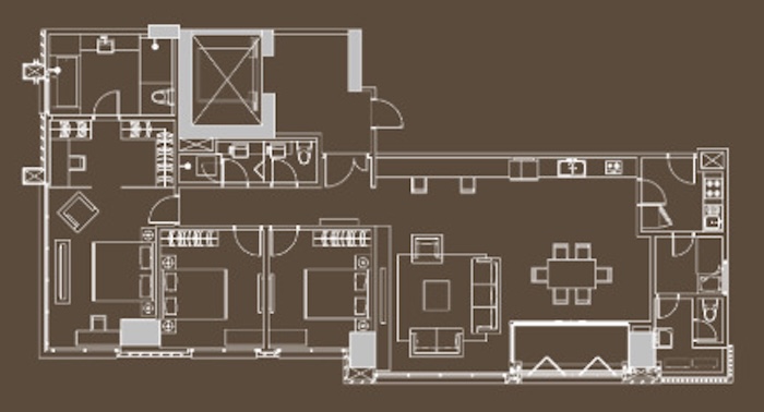 The Elements Tower Serenity Type A 186sqm 間取り図